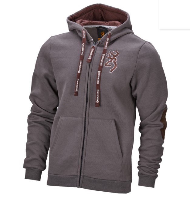 SWEATSHIRT ZIP, SNAPSHOT, ASHGREY, L